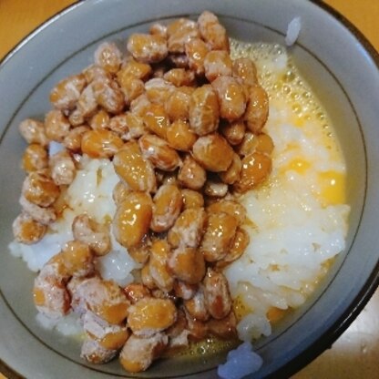 納豆もプラスして美味しくいただきました。